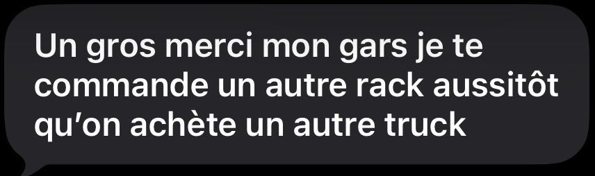 Capture du message de Yannick