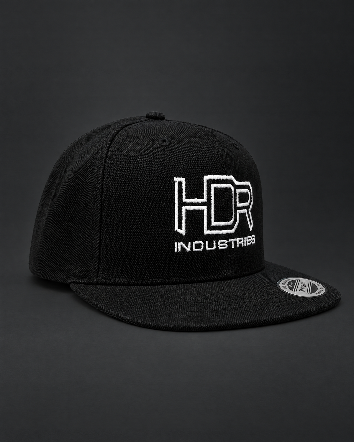 Snapback HDR Classic — Broderie blanche · Ajustable